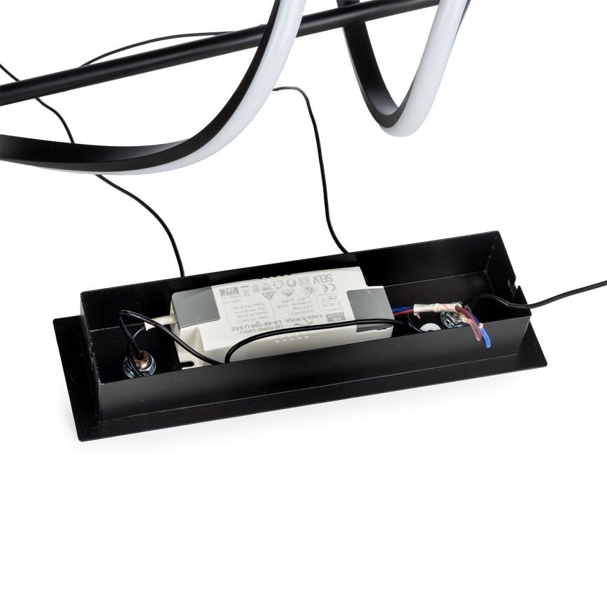 ONLI - Candeeiro suspenso LED TWIST LED/30W/230V 4000K preto