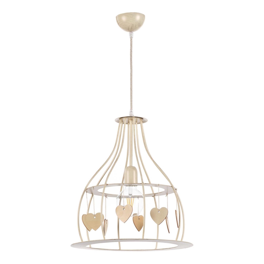 ONLI - Candeeiro suspenso LEONILDE 1xE27/15W/230V bege