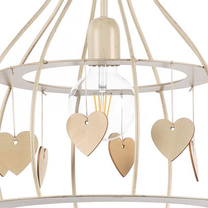 ONLI - Candeeiro suspenso LEONILDE 1xE27/15W/230V bege