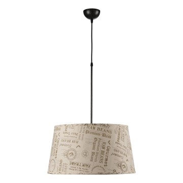 ONLI - Candeeiro suspenso MAIDA 1xE27/15W/230V diâmetro 50 cm castanho