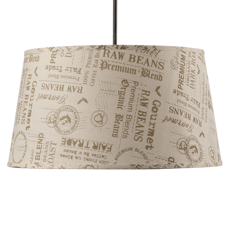 ONLI - Candeeiro suspenso MAIDA 1xE27/15W/230V diâmetro 50 cm castanho