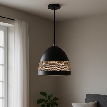 ONLI - Candeeiro suspenso POLLY 1xE27/22W/230V preto