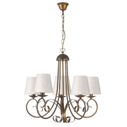 ONLI - Candeeiro suspenso POMPEI 5xE14/6W/230V bronze