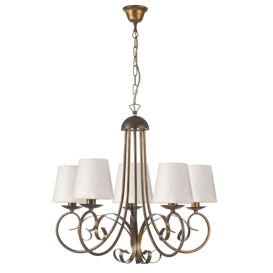 ONLI - Candeeiro suspenso POMPEI 5xE14/6W/230V bronze