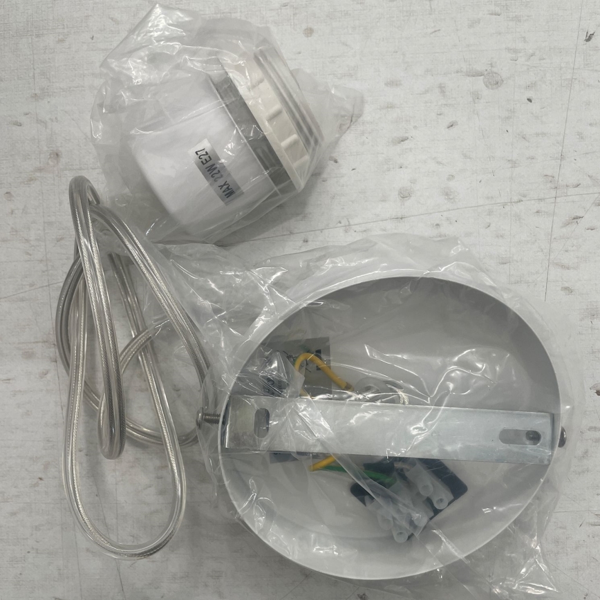 ONLI - Candeeiro suspenso RICKY 1xE27/15W/230V diâmetro 40 cm branco