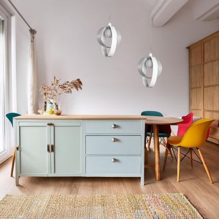 ONLI - Candeeiro suspenso SERENA 1xE27/22W/230V branco