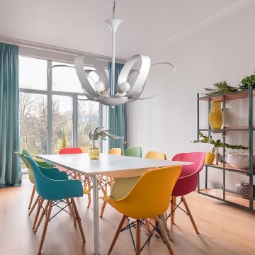 ONLI - Candeeiro suspenso SERENA 6xE14/6W/230V branco