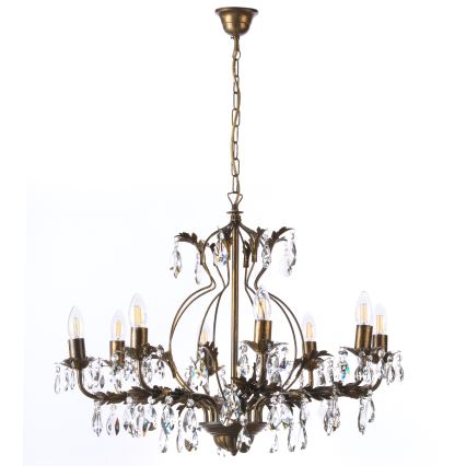 ONLI - Candeeiro suspenso TERESA 8xE14/6W/230V bronze