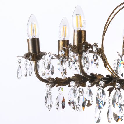 ONLI - Candeeiro suspenso TERESA 8xE14/6W/230V bronze