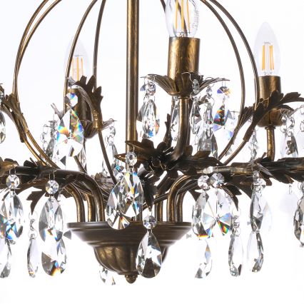 ONLI - Candeeiro suspenso TERESA 8xE14/6W/230V bronze