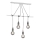 ONLI - Candeeiro suspenso WIRE 4xE27/15W/230V cinzento/branco