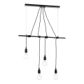 ONLI - Candeeiro suspenso WIRE 4xE27/15W/230V preto
