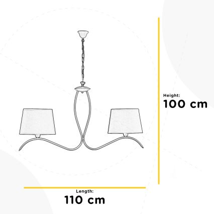 ONLI - Candeeiro suspenso ZEN 2xE27/22W/230V