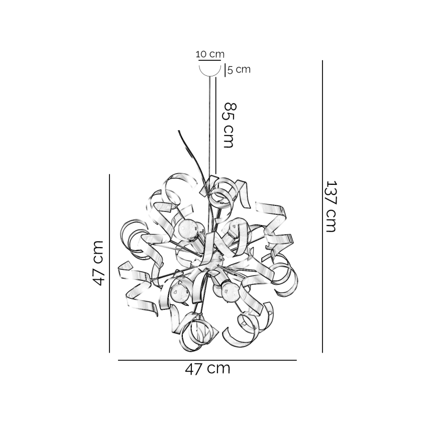 ONLI -  Candeeiro suspenso ZOE 6xE14/6W/230V branco