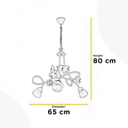 ONLI - Candelabro de criança BUTTERFLY 3xE14/6W/230V