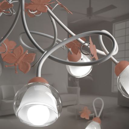 ONLI - Candelabro de criança BUTTERFLY 5xE14/6W/230V