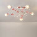 ONLI - Candelabro integrado de criança BUTTERFLY 5xE14/6W/230V