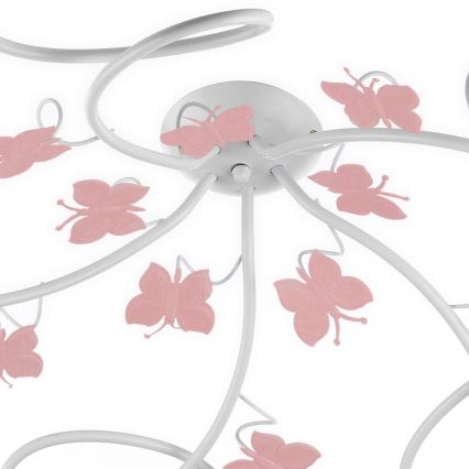 ONLI - Candelabro integrado de criança BUTTERFLY 5xE14/6W/230V