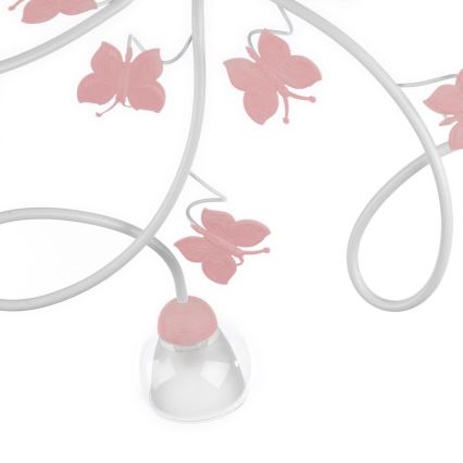 ONLI - Candelabro integrado de criança BUTTERFLY 5xE14/6W/230V
