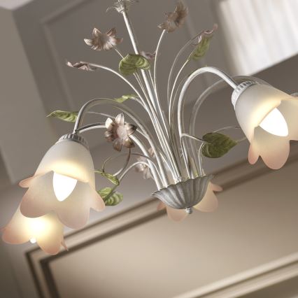 ONLI - Candelabro suspenso BOTTON DORO 5xE14/6W/230V