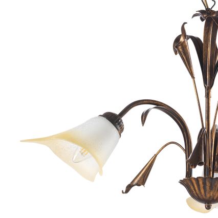 ONLI - Candelabro suspenso LUCREZIA 3xE14/6W/230V bronze