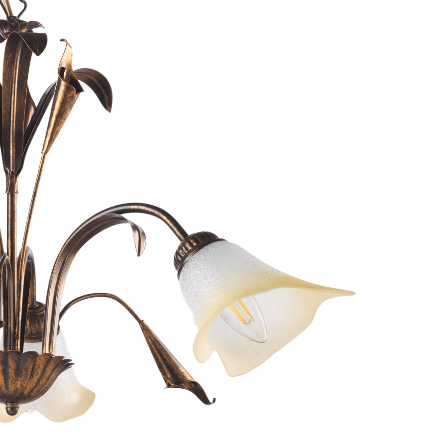 ONLI - Candelabro suspenso LUCREZIA 3xE14/6W/230V bronze