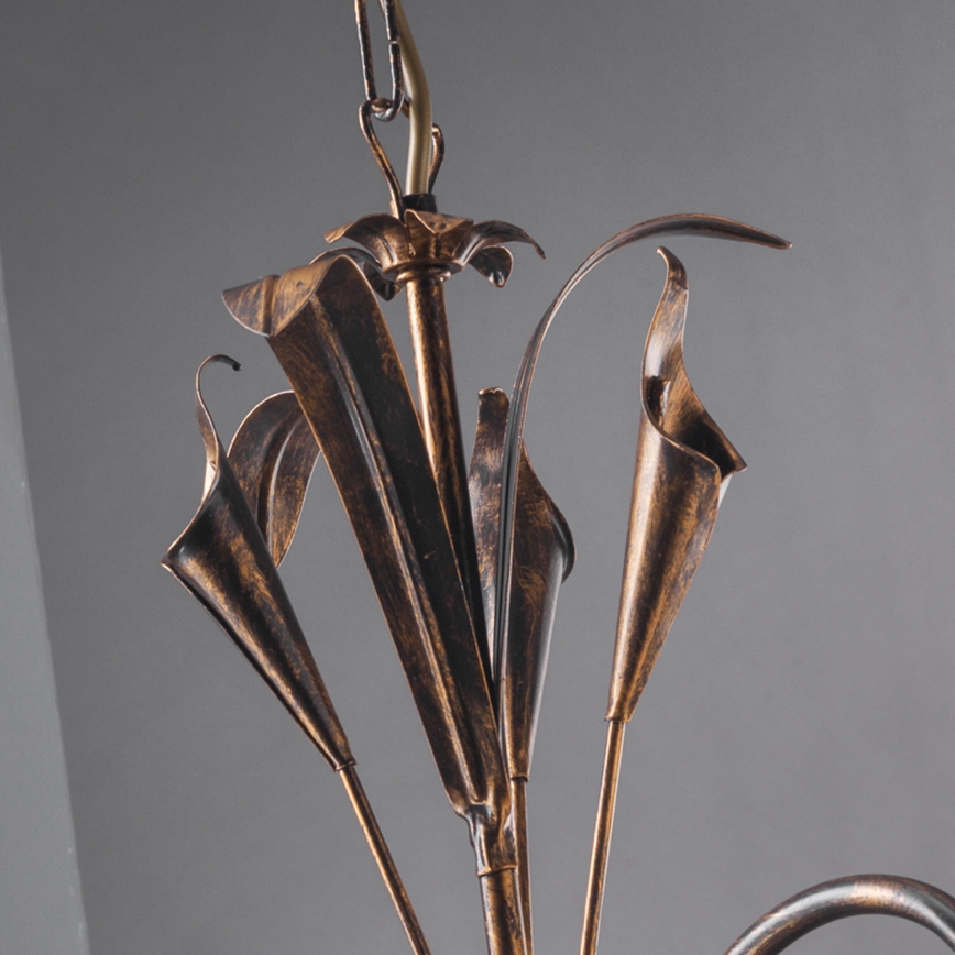 ONLI - Candelabro suspenso LUCREZIA 5xE14/6W/230V bronze