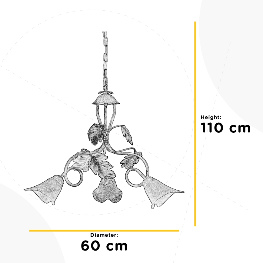 ONLI - Candelabro suspenso MARILENA 3xE14/6W/230V