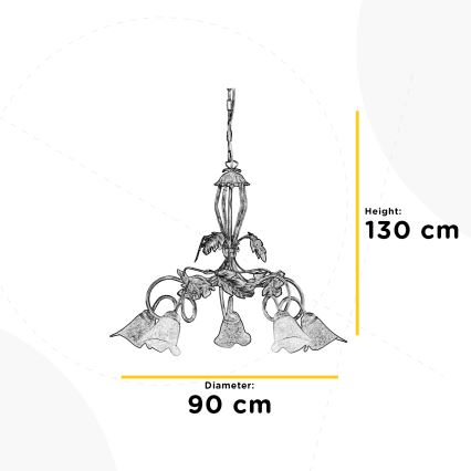 ONLI - Candelabro suspenso MARILENA 5xE14/6W/230V