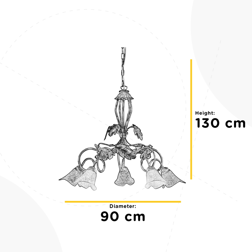 ONLI - Candelabro suspenso MARILENA 5xE14/6W/230V