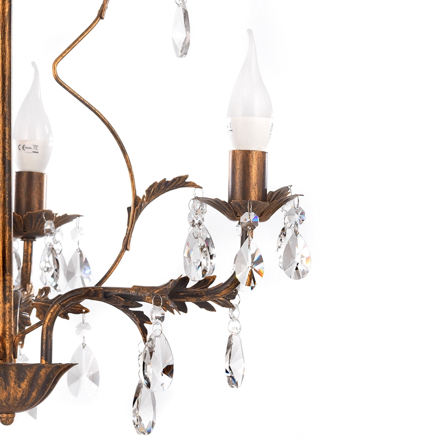 ONLI - Candelabro suspenso TERESA 3xE14/6W/230V bronze