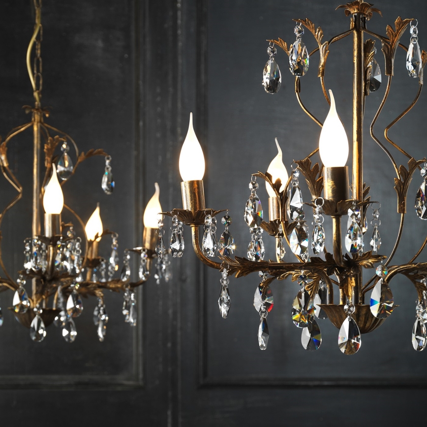 ONLI - Candelabro suspenso TERESA 5xE14/6W/230V bronze