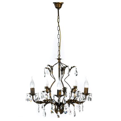 ONLI - Candelabro suspenso TERESA 5xE14/6W/230V bronze