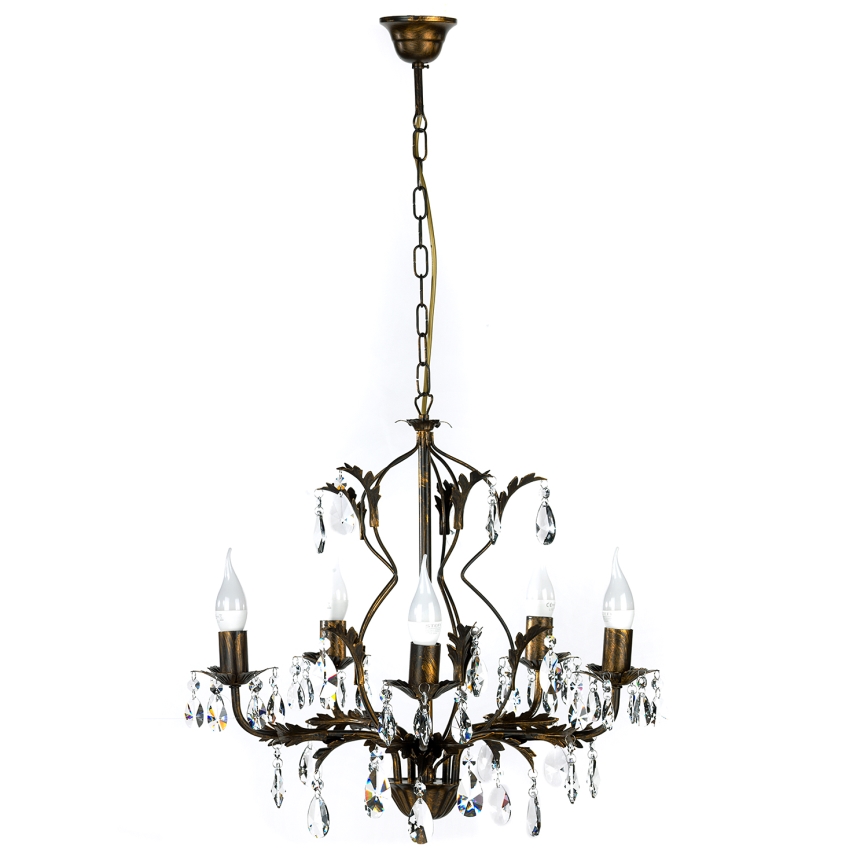 ONLI - Candelabro suspenso TERESA 5xE14/6W/230V bronze