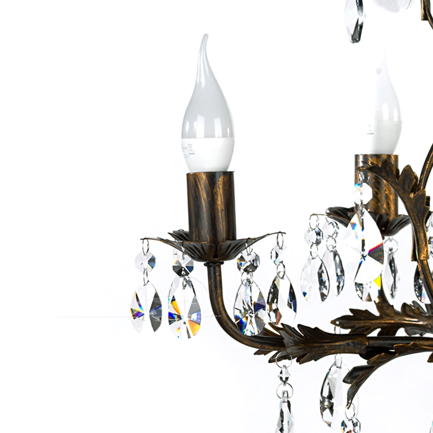 ONLI - Candelabro suspenso TERESA 5xE14/6W/230V bronze