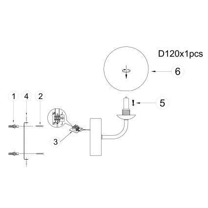 ONLI - Iluminação de parede PALOMA 1xG9/10W/230V dourado