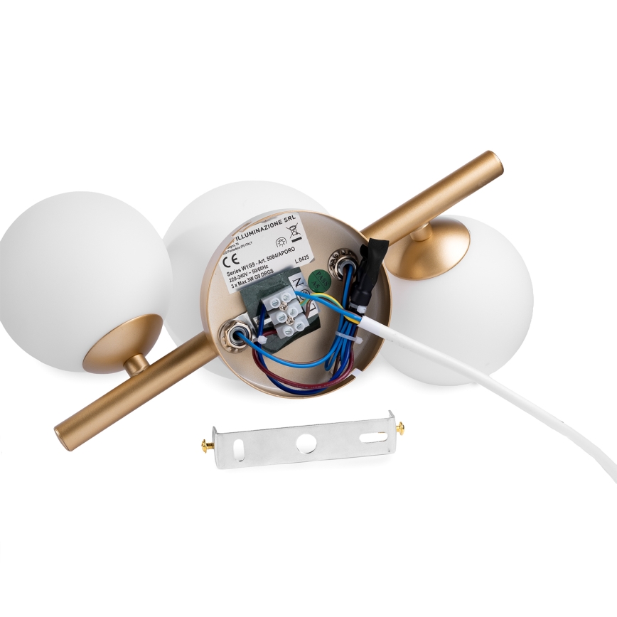 ONLI - Iluminação de parede PALOMA 3xG9/10W/230V dourado