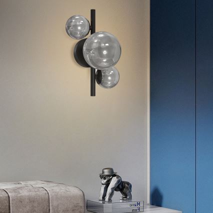 ONLI - Iluminação de parede PALOMA 3xG9/10W/230V preto/fumado