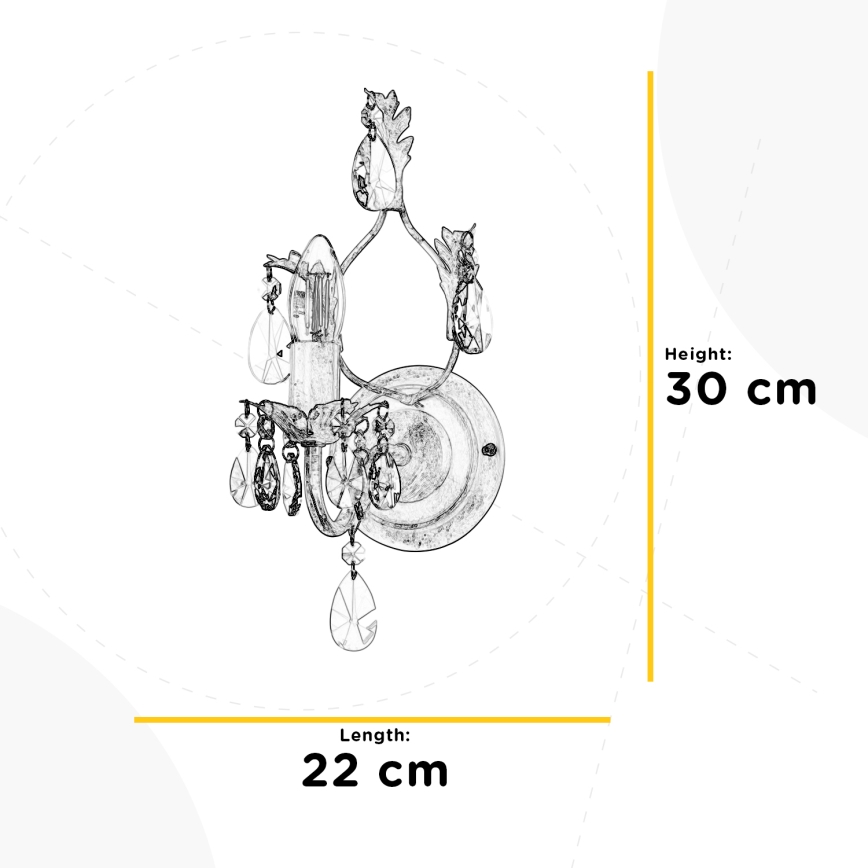 ONLI - Iluminação de parede TERESA 1xE14/6W/230V bronze