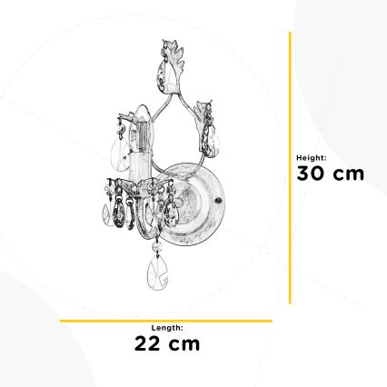 ONLI - Iluminação de parede TERESA 1xE14/6W/230V bronze