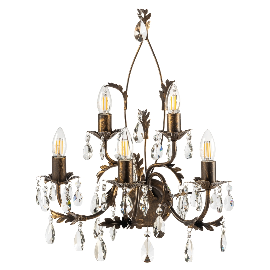 ONLI - Iluminação de parede TERESA 5xE14/6W/230V bronze