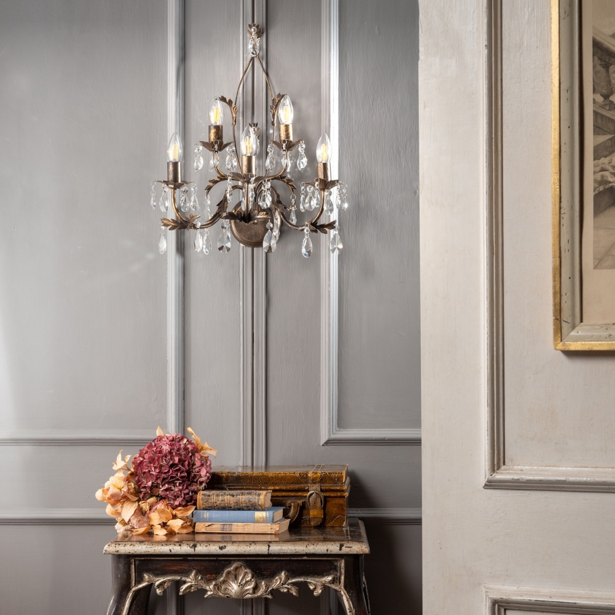 ONLI - Iluminação de parede TERESA 5xE14/6W/230V bronze