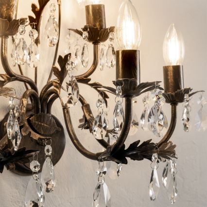 ONLI - Iluminação de parede TERESA 5xE14/6W/230V bronze