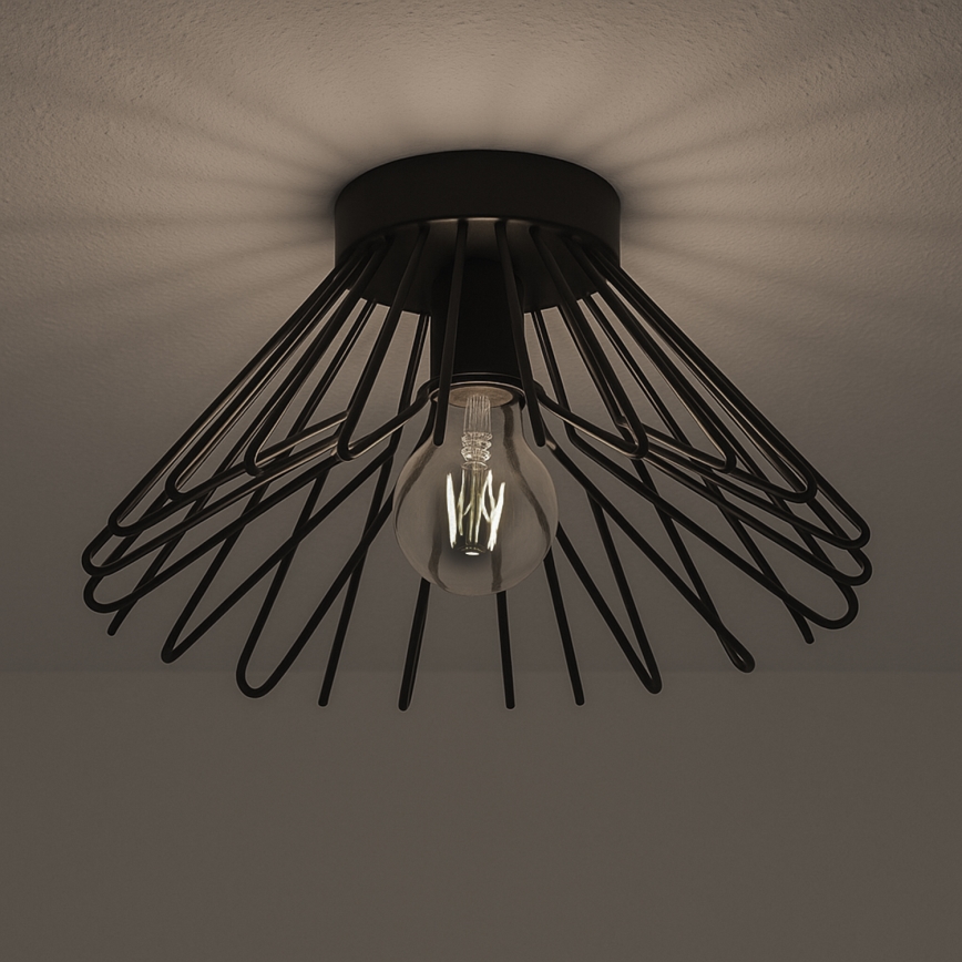 ONLI - Iluminação de teto DUCCIO 1xE27/22W/230V diâmetro 30 cm preto