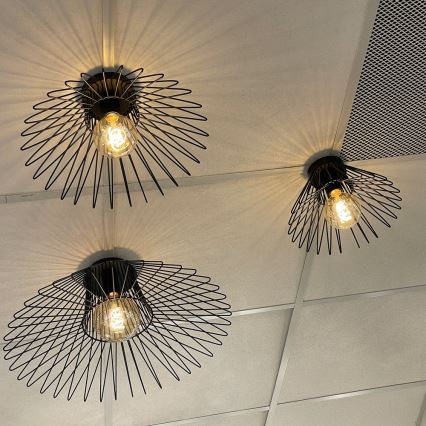 ONLI - Iluminação de teto DUCCIO 1xE27/22W/230V diâmetro 60 cm preto