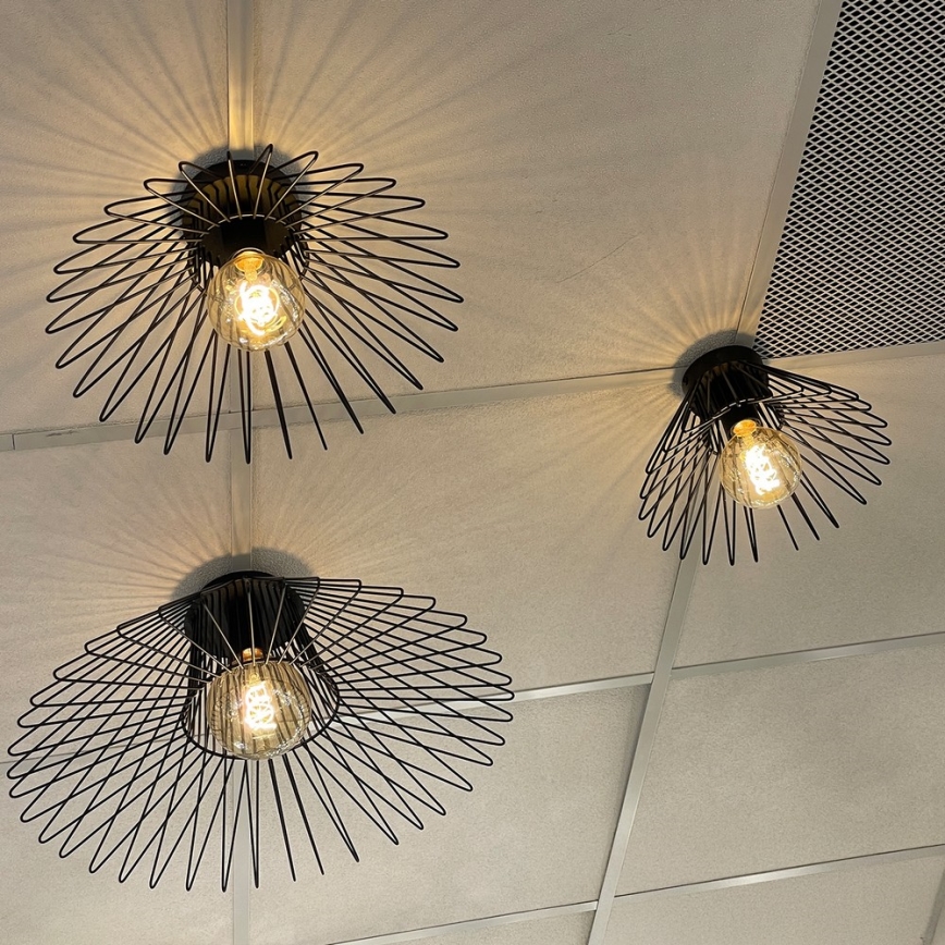 ONLI - Iluminação de teto DUCCIO 1xE27/22W/230V diâmetro 60 cm preto