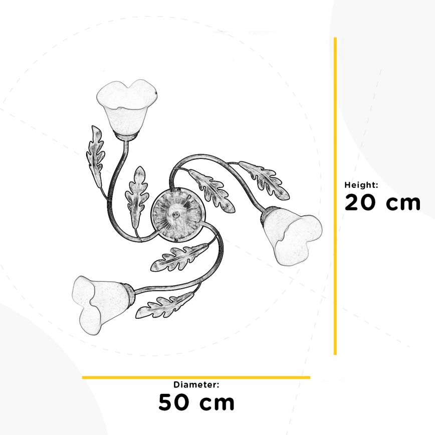 ONLI - Iluminação de teto QUERCIA 3xE14/6W/230V