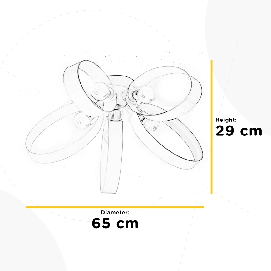 ONLI - Iluminação de teto SERENA 5xE14/6W/230V preto