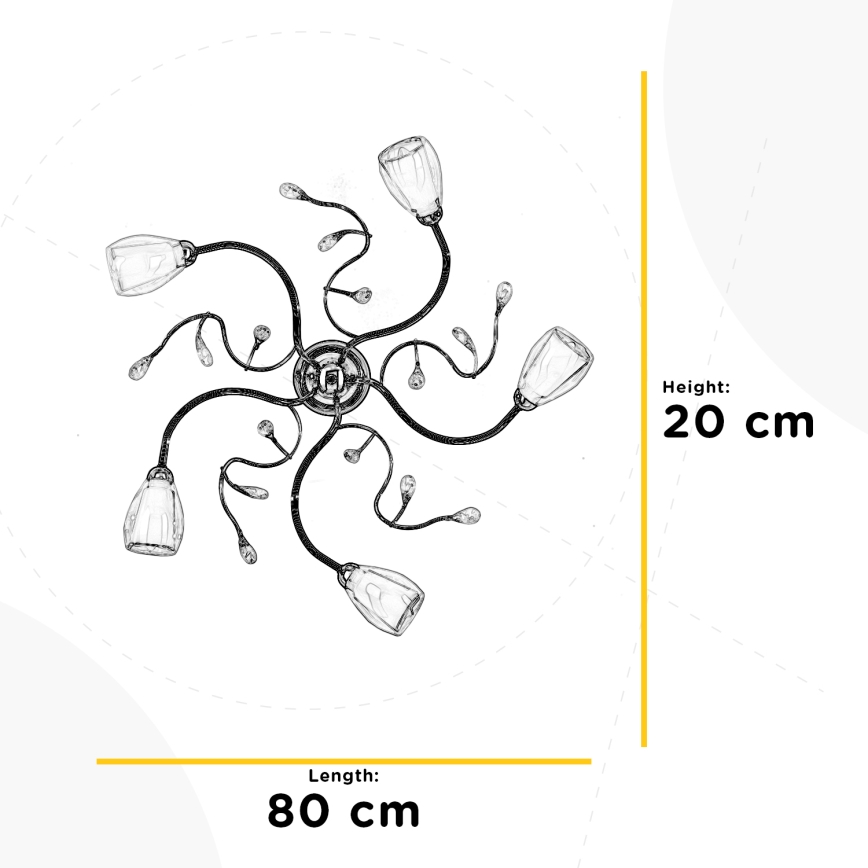 ONLI - Iluminação de teto SHARON 5xE14/6W/230V