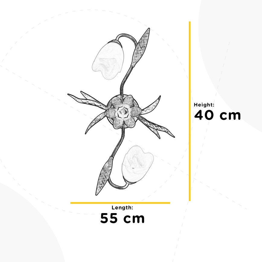ONLI - Iluminação de teto SONIA 2xE14/6W/230V